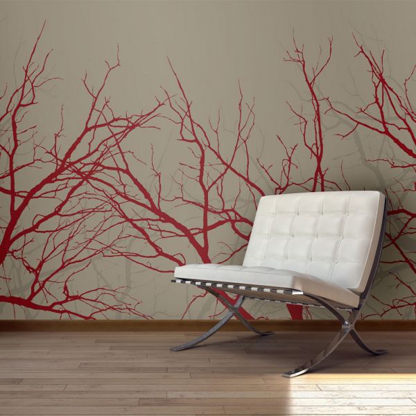 Papier peint intissé Paysages Red-hot branches