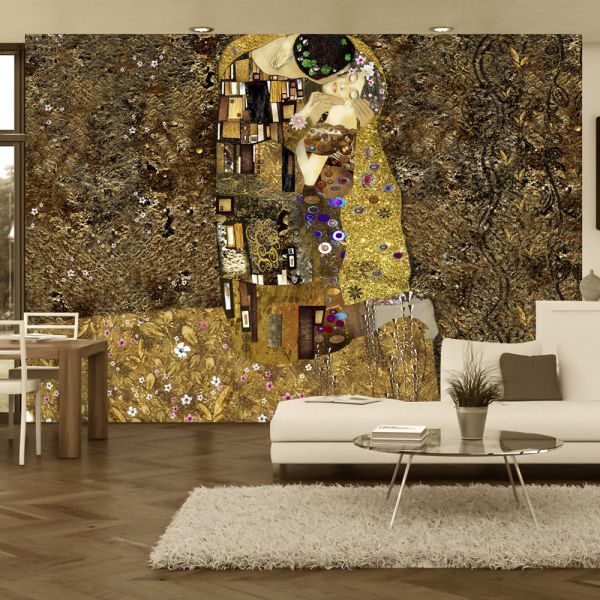 Papier peint intissé Personnes Klimt inspiration - Golden Kiss