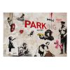 Papier peint intissé Street art [Banksy] Graffiti Collage