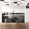 Papier peint intissé Ville et Architecture San Francisco : Golden Gate en noir et blanc
