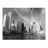 Papier peint intissé Ville et Architecture Panorama de Chicago (noir et blanc)
