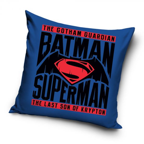 Coussin déco Batman Superman 40x40 cm