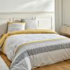 Parure de couette Réversible 100% Coton 51 fils Beaume Gray