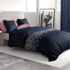 Parure de lit - Housse de couette réversible Percale de Coton 71 fils + taie Rio