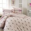 Housse de couette 220x240 + 2 taies d'oreiller 60x60 cm Polycoton Flamingo