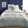 Housse de couette réversible 240x260 + 2 taies d'oreiller 63x63 cm Coton You And Me Multico