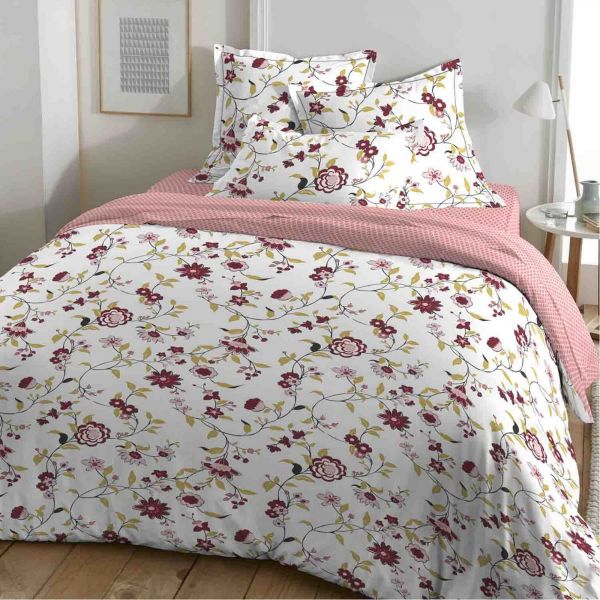 Housse de couette 220x240 + 2 taies d'oreiller 63x63 cm Coton Klothilde Multico