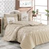 Housse de couette 220x240 + 2 taies d'oreiller 60x60 cm Coton Bhpc 013 Cream