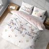 Housse de couette 220x240 + 2 taies d'oreiller 63x63 Coton Secrets