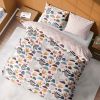 Housse de couette 220x240 + 2 taies d'oreiller 63x63 Microfibre Domy