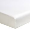 Drap housse 140x190 +30 cm Satin de Coton Blanc