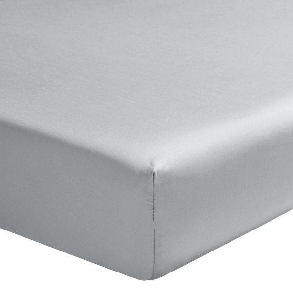 Drap housse 140x190 +30 cm Satin de Coton Orage