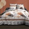 Housse de couette 220x240 cm + 2 taies d'oreiller 65x65 cm Coton Inaya