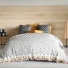 Housse de couette 220x240 cm + 2 taies d'oreiller 65x65 cm Coton Loya