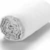 Drap housse 140x190 +30 cm Satin de Coton Blanc