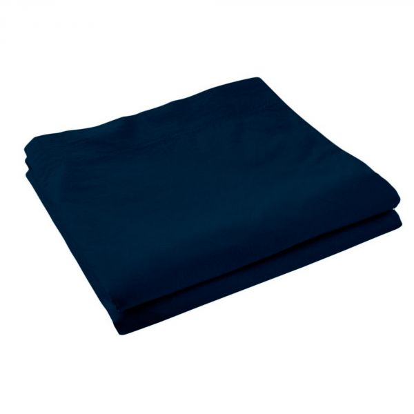 Drap plat 240x300 Satin de Coton Cobalt