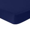 Drap housse 90x190 +25 cm Coton Bleu Marine