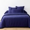 Drap housse 90x190 +25 cm Coton Bleu Marine