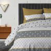 Housse de couette 220x240 cm + 2 taies d'oreiller 100% Coton 57 fils Mijo