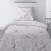 Housse de couette 140x200 cm + 1 taie d'oreiller 100% Coton 57 fils Rina