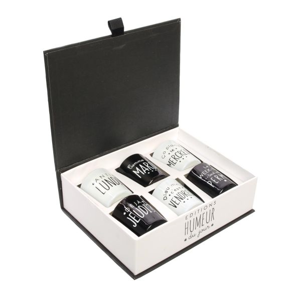 Coffret cadeau 6 bougies parfumées Belle semaine