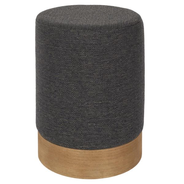 Pouf scandinave rond gris