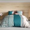 Housse de couette 200x200 cm + 2 taies d'oreiller 63x63 cm 100% Coton 57 fils Limbe