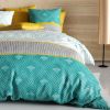 Housse de couette 140x200 cm + 1 taie d'oreiller 63x63 cm 100% Coton 57 fils Aurah