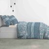 Housse de couette 220x240 cm + 2 taies d'oreiller 65x65 cm 100% Coton Bio 57 fils Debby