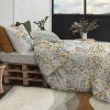 Housse de couette 220x240 cm + 2 taies d'oreiller 65x65 cm 100% Coton Bio 57 fils Eloa