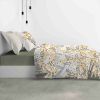 Housse de couette 220x240 cm + 2 taies d'oreiller 65x65 cm 100% Coton Bio 57 fils Eloa