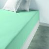 Drap housse 140x190 +35 cm 100% Coton 57 fils Aqua