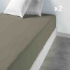 2 Draps housse 80x200 +35 cm 100% Coton 57 fils Cèdre