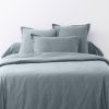 Housse de couette 140x200 cm + 1 taie d'oreiller 63x63 cm Coton 57 fils Bleu Polaire