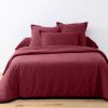 Housse de couette 200x200 cm + 2 taies d'oreiller 63x63 cm Coton 57 fils Cerise