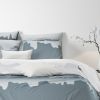 Housse de couette 220x240 cm + 2 taies d'oreiller 63x63 cm Coton 57 fils Mist