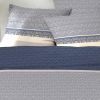 Housse de couette 220x240 cm + 2 taies d'oreiller 63x63 cm Coton 51 fils Luka Bleu