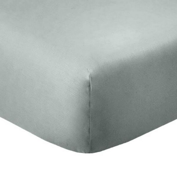 Drap housse 160x200 +35 cm Coton 57 fils Silver