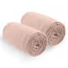 2 Draps housse 80x200 +35 cm Coton 57 fils Blush