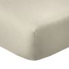 Drap housse 200x200 +35 cm Coton 57 fils Latte