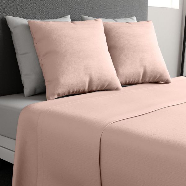 Parure de drap 240x300 3 pièces Coton Blush