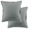 Lot de 2 taies d'oreiller 63x63 cm Coton 57 fils Silver