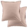 Lot de 2 taies d'oreiller 63x63 cm Coton 57 fils Blush