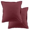 Lot de 2 taies d'oreiller 63x63 cm Coton 57 fils Cerise