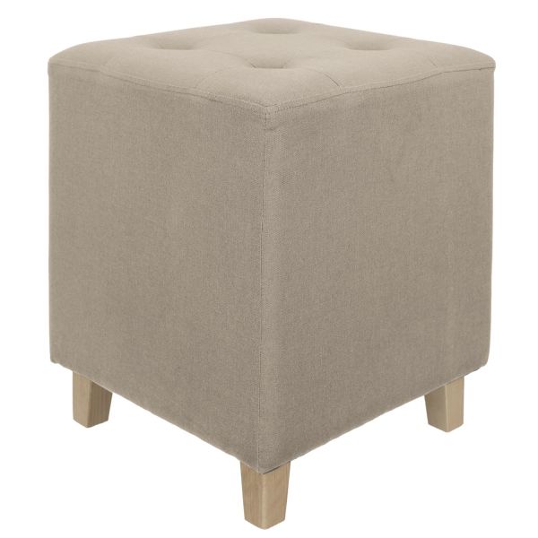 Pouf carré Hippolyte beige