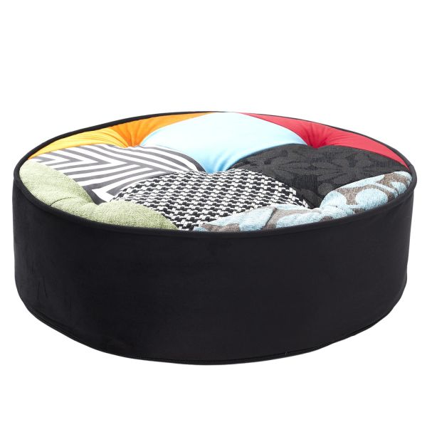 Pouf rond Patchwork 50 cm