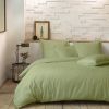 Housse de couette 240x260 cm + taies d'oreiller, percale 80 fils, Sauge