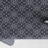 Nappe 150x250 cm Polyester à motifs Flocon Gris