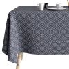 Nappe 150x250 cm Polyester à motifs Flocon Gris