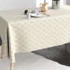 Nappe 150x250 cm Polyester à motifs Flocon Beige